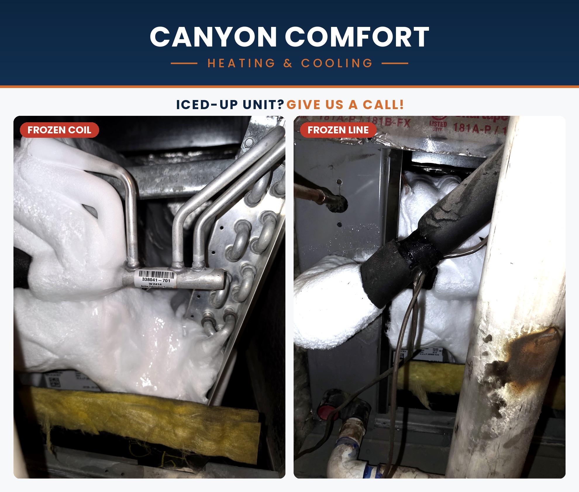 AC not cooling in Salt Lake City &mdash; a frozen coil and refrigerant line