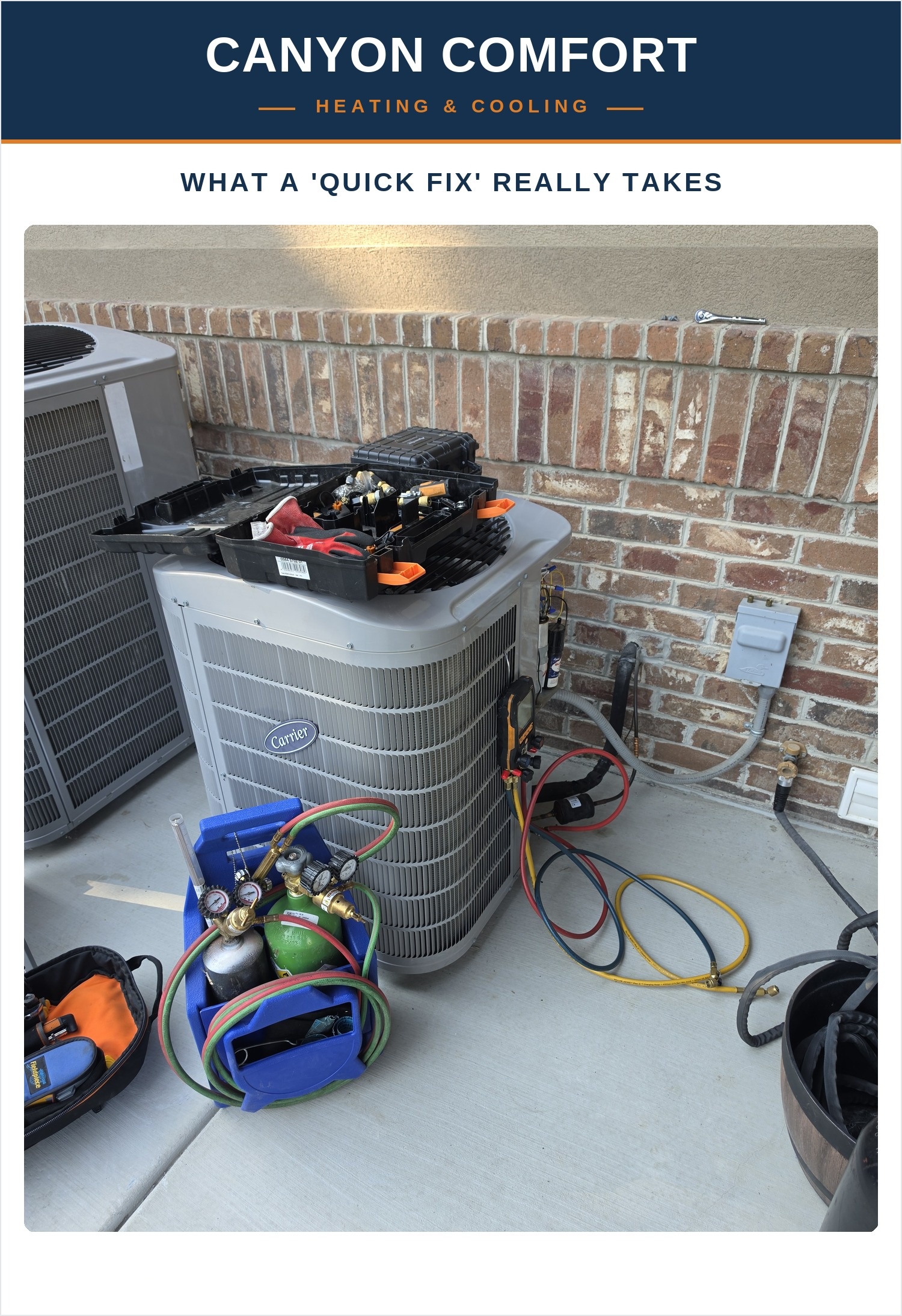 Air conditioning service in Salt Lake City &mdash; manifold gauges and recovery equipment