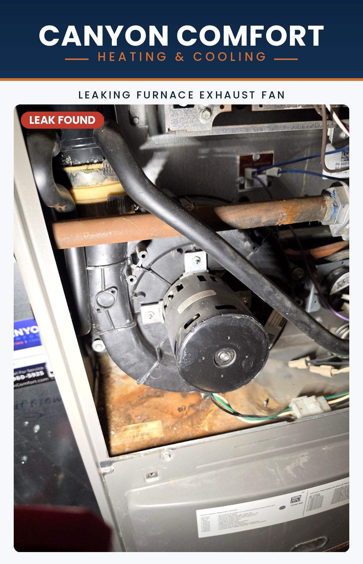 Furnace repair in Salt Lake City &mdash; a cracked exhaust flue and carbon monoxide risk